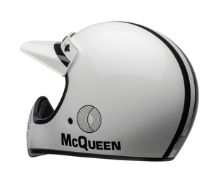 Bell Moto 3 Full Face Steve McQueen White Motorcycle Helmet