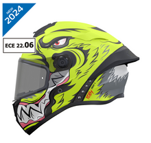 MT Targo S Toby C3 Fluo Yellow Full Face Motorcycle Helmet