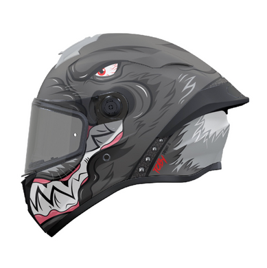 MT Targo S Toby C1 Matt Grey Full Face Motorcycle Helmet
