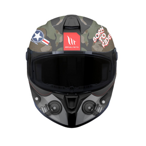 MT Targo S Surt A1 Matt Camo Green Patton Full Face Motorcycle Helmet