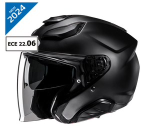 HJC F31 MATT BLACK Twin Visor Open Face Helmet