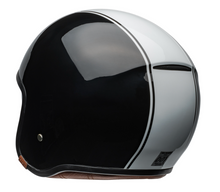 Bell Cruiser Rally Gloss Black & White TX501 open face motorcycle helmet with drop down visor