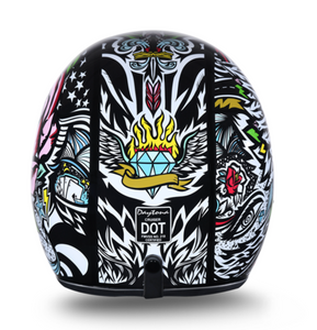 Daytona Tribal USA Open Face D.O.T. Helmet - NOT UK Road Legal