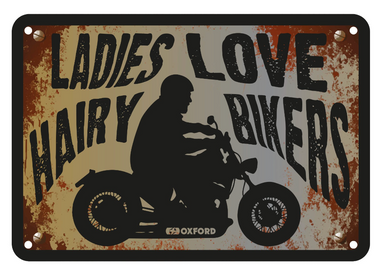 Ladies Love Hairy Bikers Garage Metal Sign