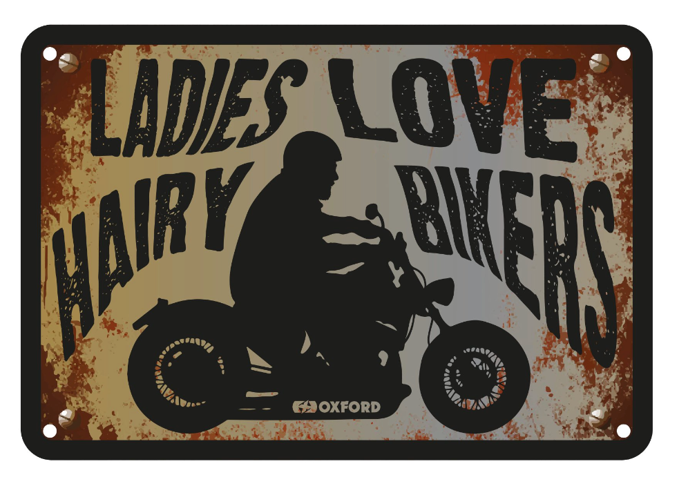 Ladies Love Hairy Bikers Garage Metal Sign