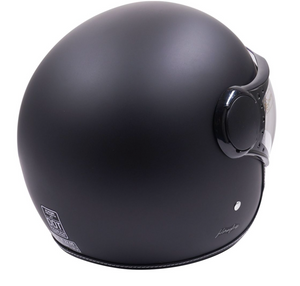 Low Profile Matt Black ECE Approved Open Face FS Retro Helmet bundle