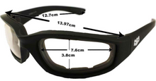 Fat Skeleton Daytona EVA Foam Padded CLEAR Lens Rider Glasses