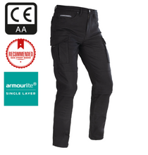 Oxford Original Approved AA Black Cargo Armoured Riding Trousers