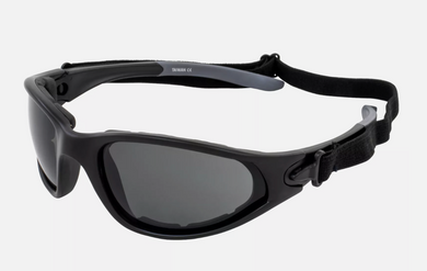 Global Vision Mad Dog Padded Riding Sunglasses Black Frames Smoke Lenses