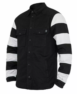 John Doe XTM Motoshirt Textile Jacket AAA RATED- Prison Stripe