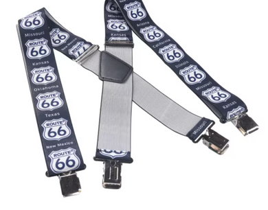 Fat Skeleton Route 66 Biker Braces