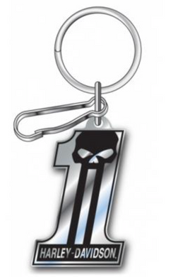 Harley Davidson Willie G Skull Dark Custom Key Ring