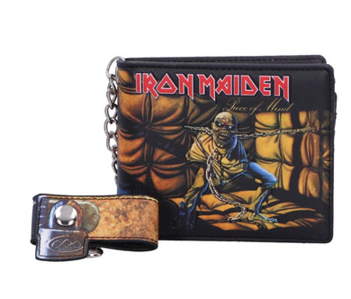 Iron Maiden Piece of Mind Wallet with security chain