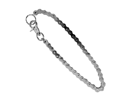 Chrome Large Link Bike Chain Style key wallet chain