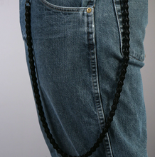 30" Black Chrome Medium Link Bike Chain Style key wallet chain