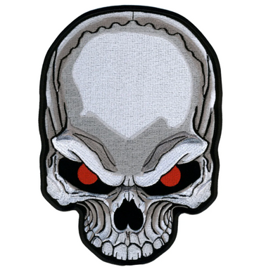 Red Eyes Skull Sew on Patch