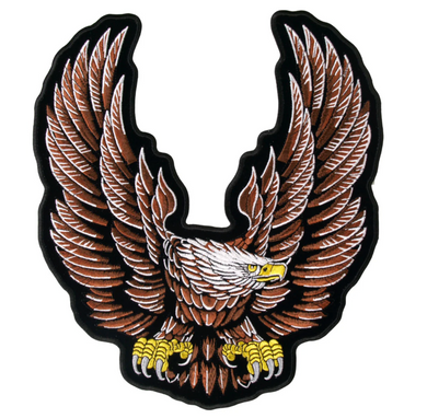 Upswept Wing Eagle Large Sew on Patch