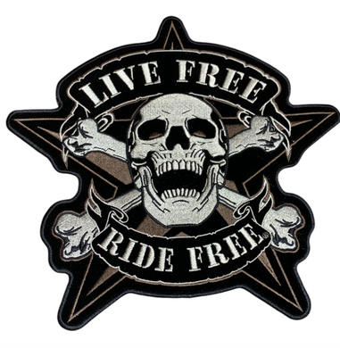 Live Free Ride Free Sew on Patch