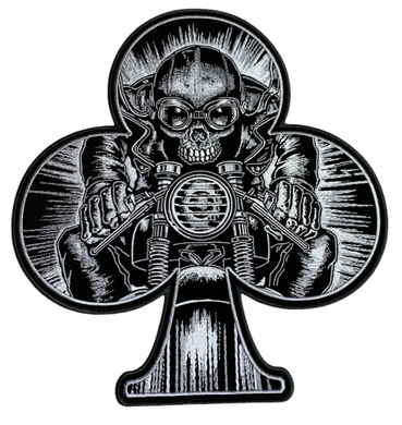 Cafe Racer Skull Sew on Patch