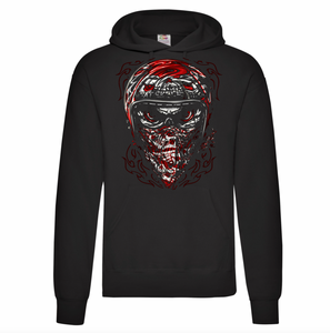 Fat Skeleton Helmet Bandana Hoodie