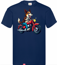 Kids Biker Border Collie T Shirt