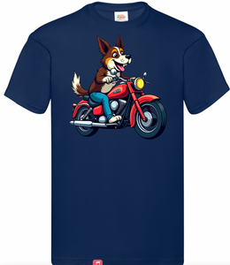 Kids Biker Border Collie T Shirt