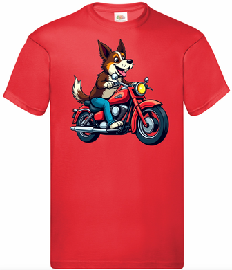 Kids Biker Border Collie T Shirt
