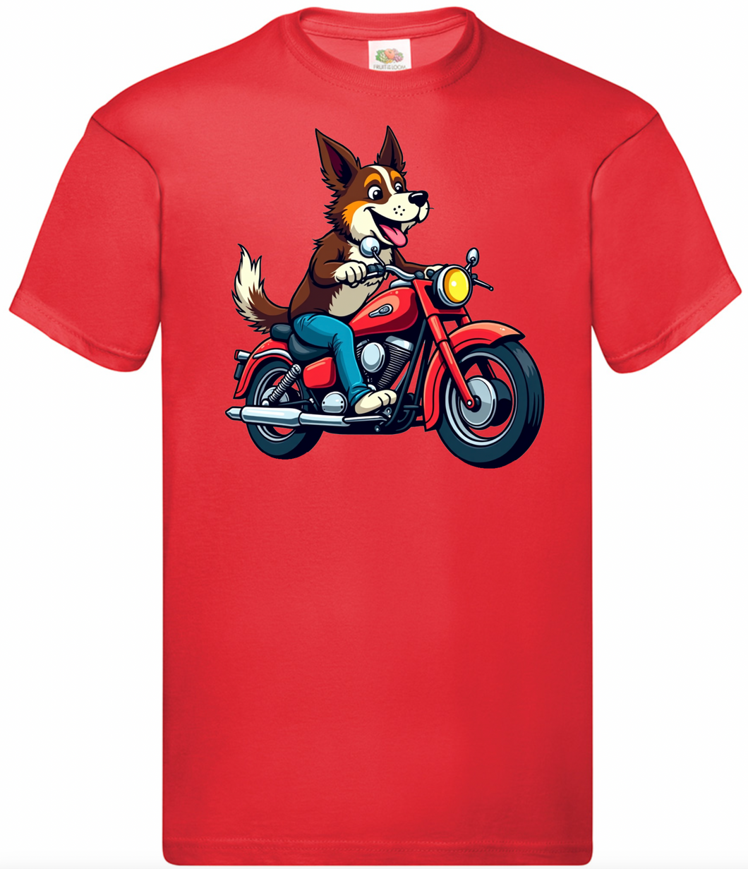 Kids Biker Border Collie T Shirt