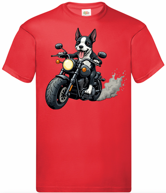 Kids Biker Staffie T Shirt