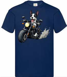 Kids Biker Staffie T Shirt