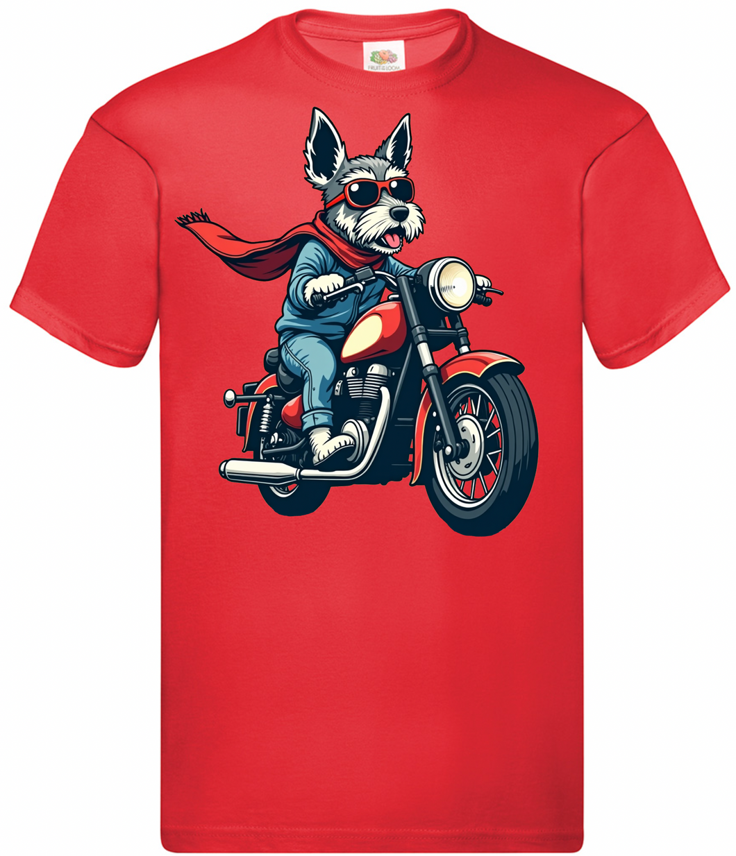 Kids Biker Miniature Schnauzer T Shirt