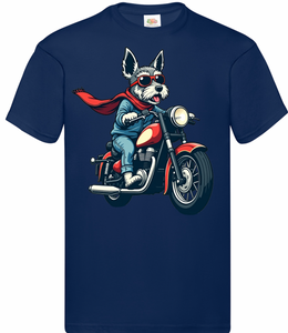 Kids Biker Miniature Schnauzer T Shirt