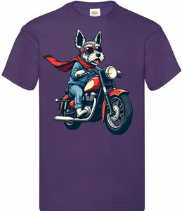 Kids Biker Miniature Schnauzer T Shirt