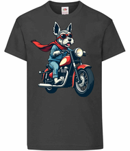 Kids Biker Miniature Schnauzer T Shirt