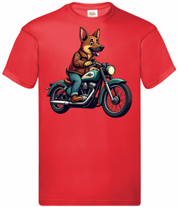 Kids Biker German Shepherd T Shirt