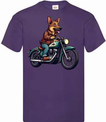 Kids Biker German Shepherd T Shirt