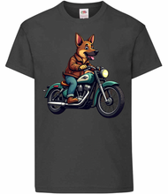 Kids Biker German Shepherd T Shirt