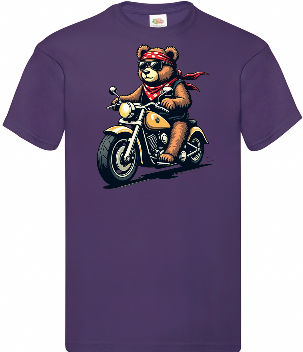 Kids Biker Teddy Bear T Shirt