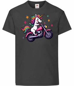 Kids Biker Wheeliecorn  Unicorn T Shirt