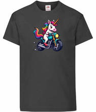 Kids Biker Rainbow Unicorn T Shirt