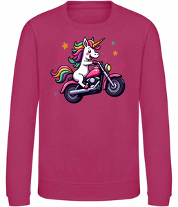 Kids Biker Wheeliecorn  Unicorn Sweatshirt