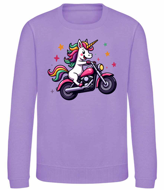 Kids Biker Wheeliecorn  Unicorn Sweatshirt