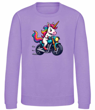 Kids Biker Rainbow Unicorn Sweatshirt