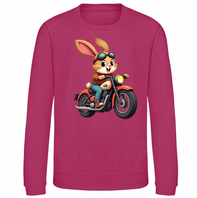 Kids Biker Biker Bunny Childrens Sweatshirt