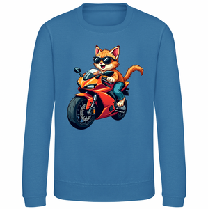 Kids Biker Biker Burmese Cat Childrens Sweatshirt