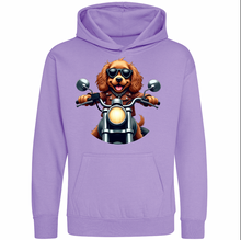 Kids Biker Cocker Spaniel Childrens Hoodie