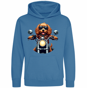 Kids Biker Cocker Spaniel Childrens Hoodie