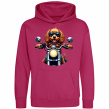 Kids Biker Cocker Spaniel Childrens Hoodie