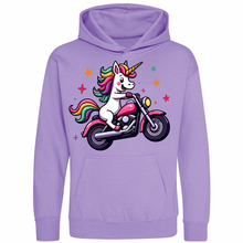 Kids Biker Wheeliecorn  Unicorn Hoodie