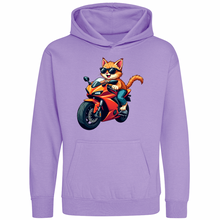 Kids Biker Biker Burmese Cat Childrens Hoodie